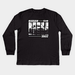 NISSAN 350Z Black 'N White 3 (Black Version) Kids Long Sleeve T-Shirt